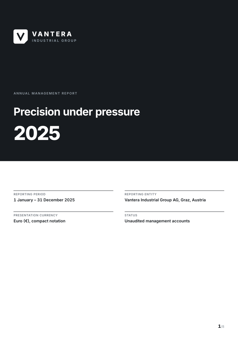 Report cover page